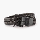 MEN'S FIREMAN BUCKLE LEATHER MESH BELT（メンズファイヤーマン