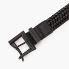 MEN'S FIREMAN BUCKLE LEATHER MESH BELT（メンズファイヤーマン