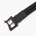 MEN'S FIREMAN BUCKLE LEATHER MESH BELT（メンズファイヤーマン