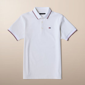 新品　BRIEFING MEN’S MINI LOGO POLO ホワイトL MEN'S MINI LOGO POLO（メンズ ミニロゴポロ（ポロシャツ）（半袖