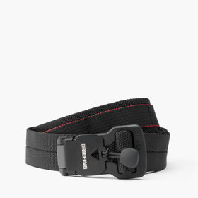 MEN'S SQUARE BUCKLE LEATHER MESH BELT（メンズスクエアバックル