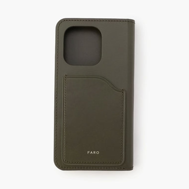 FARO ダークグリーン iPhoneケース カードポケット付き FARO ダークグリーン iPhoneケース カードポケット付き