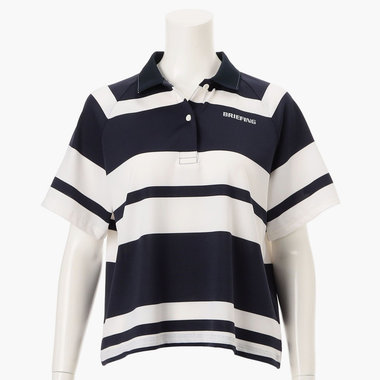 WOMEN'S PANEL STRIPE POLO（リラックスフィット）（ウイメンズ
