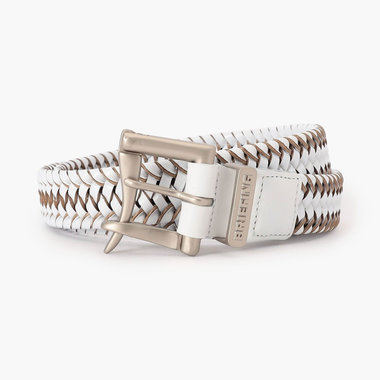 MEN'S FIREMAN BUCKLE LEATHER MESH BELT（メンズファイヤーマン