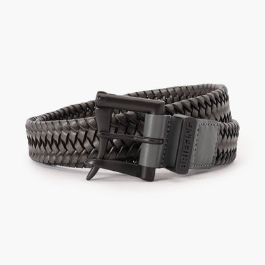 MEN'S FIREMAN BUCKLE LEATHER MESH BELT（メンズファイヤーマン