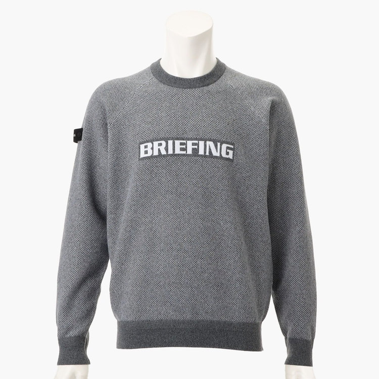 ブリーフィングゴルフ　MEN'S BIG LOGO CREWNECK KNIT ブリーフィングゴルフ MEN´S BIG LOGO CREWNECK KNIT