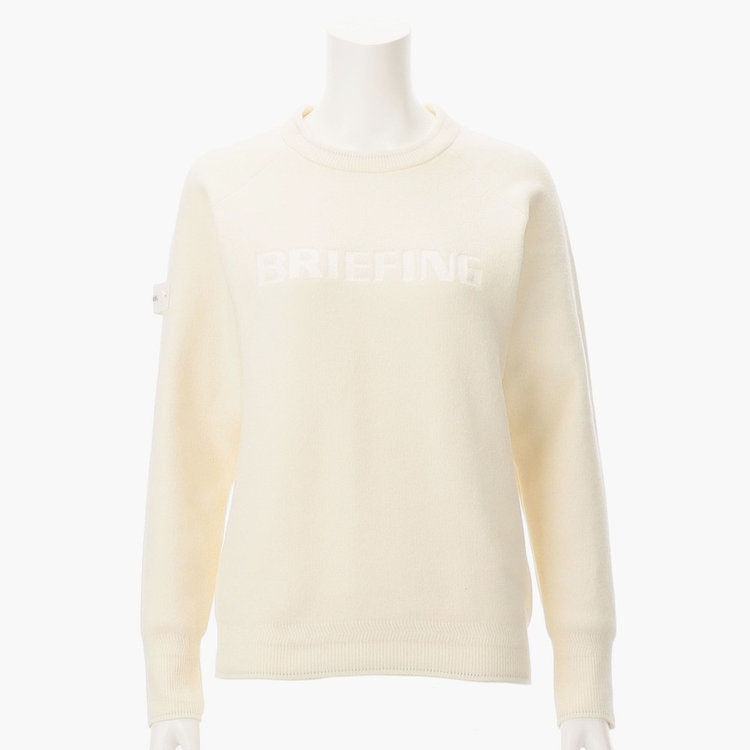 BRIEFING ブリーフィング レディース シルクニット クルーネック M WOMEN'S MOLE YARN LOGO CREWNECK KNIT（ウィメンズ モール