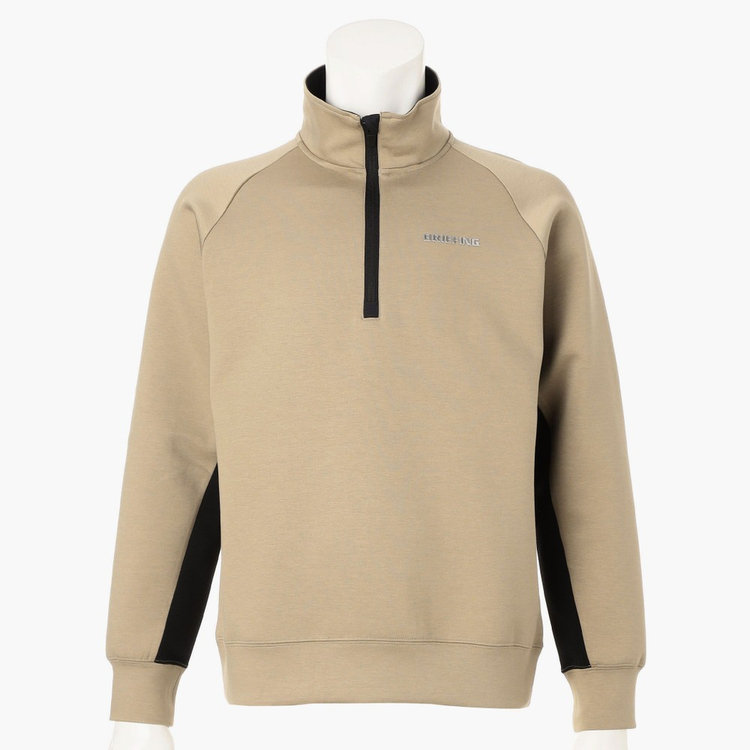 ✨極美品✨ブリーフィング　ハーフジップ　ストレッチスウェット　3Dロゴ　L BRIEFING - 【25SS】 MEN'S 3D LOGO HALFZIP TOP / 3Dロゴ