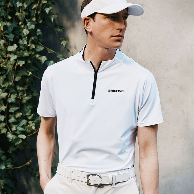 MEN'S NECK LOGO HALFZIP SHIRT（メンズネックロゴハーフジップ