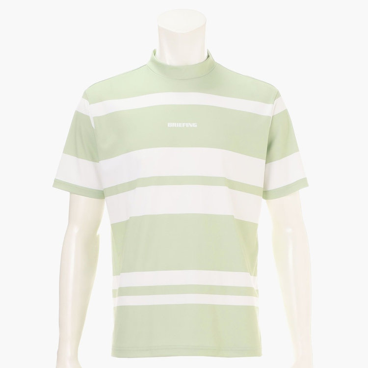 BRIEFING GOLFシャドーストライプハイネックシャツリラックスフィットⓂ MEN'S PANEL STRIPE HIGHNECK（リラックスフィット）（メンズ パネル