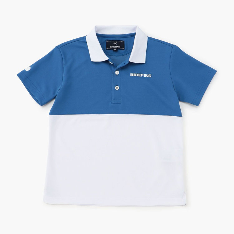 値下げ　新品　BRIEFING ポロシャツ 青/紺/白 KIDS BI-CLR CLERIC POLO（ジュニアサイズ130・150cm）（キッズ BI-CLR