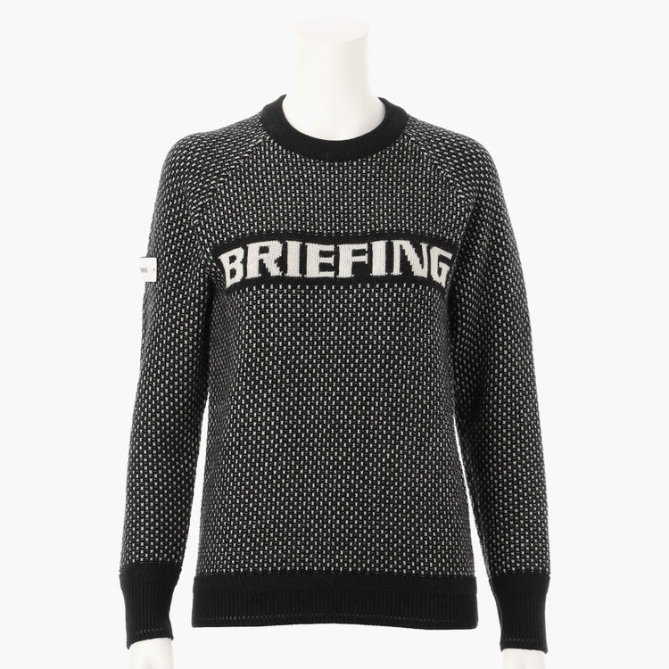 WOMEN'S MERINO WOOL LOGO CREWNECK KNIT（ウイメンズメリノウールロゴクルーネックニット ）（BRG243W27）|商品詳細|BRIEFING OFFICIAL SITE ｜ ブリーフィング公式サイト