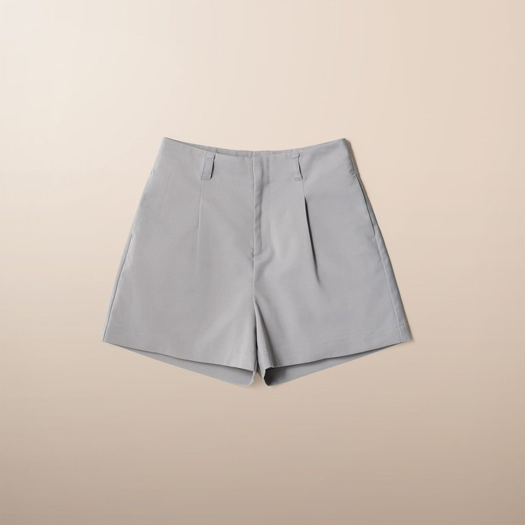 ブリーフィング　ホワイト×グレー　Mサイズ CL WOMEN'S SINGLE PLEATED SHORT PANTS（CL ウィメンズ シングル