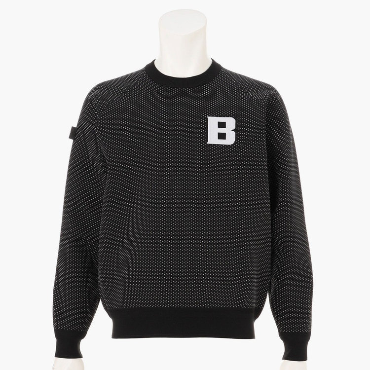 BRIEFING 新品　BIRDS EYE LOGO CREWNECK KNIT MEN'S BIRDS EYE KNIT CREWNECK（メンズバーズアイニットクルーネック