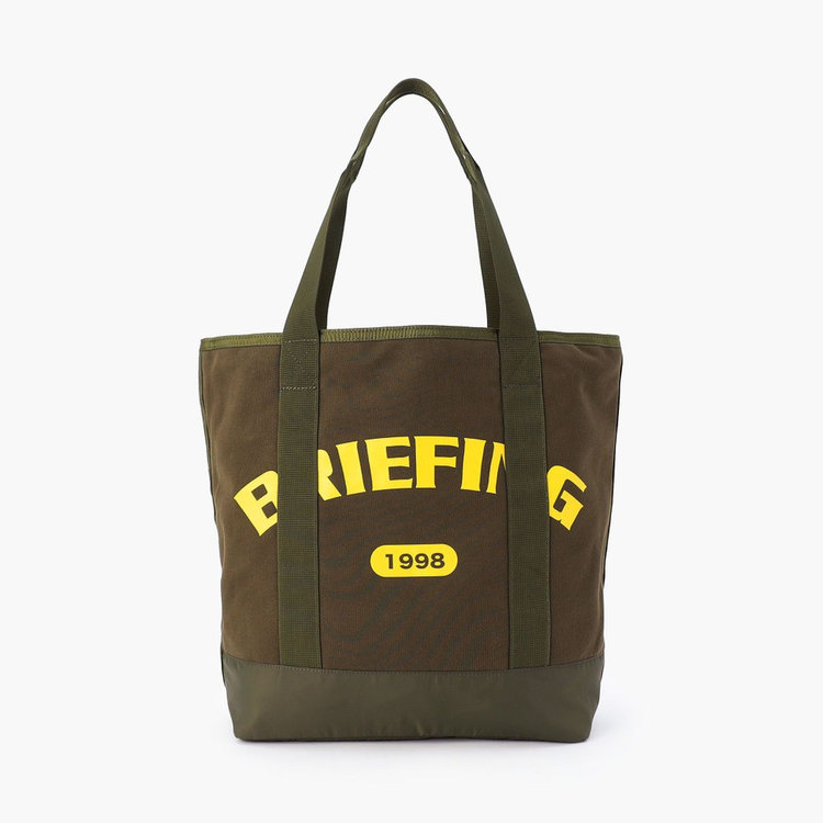 美品　BRIEFING ブリーフィング カレッジトートＭ　カーキ BRIEFING ブリーフィング トートバッグ メンズ レディース