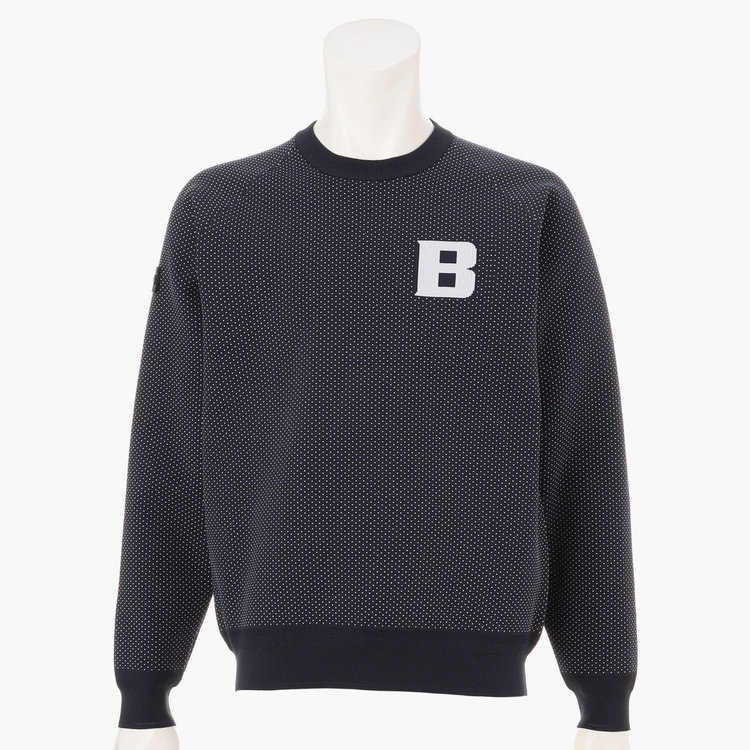 BRIEFING 新品　BIRDS EYE LOGO CREWNECK KNIT MEN'S BIRDS EYE KNIT CREWNECK（メンズバーズアイニットクルーネック