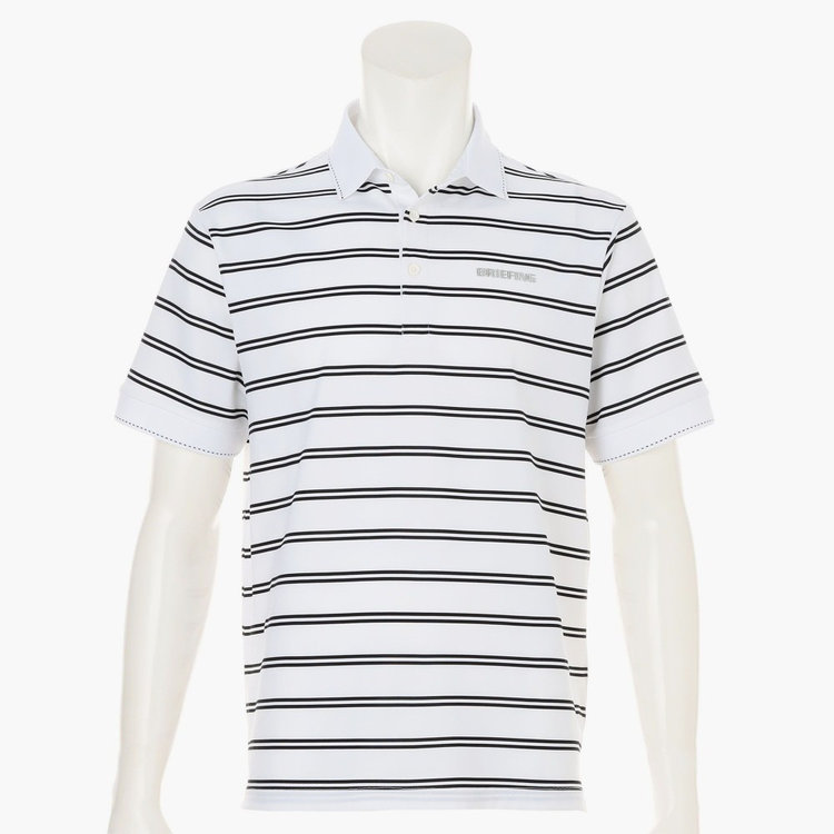 BRIEFING ストライプ ポロシャツ Mサイズ MEN'S DOUBLE STRIPE POLO RF（メンズ ダブルストライプ ポロ