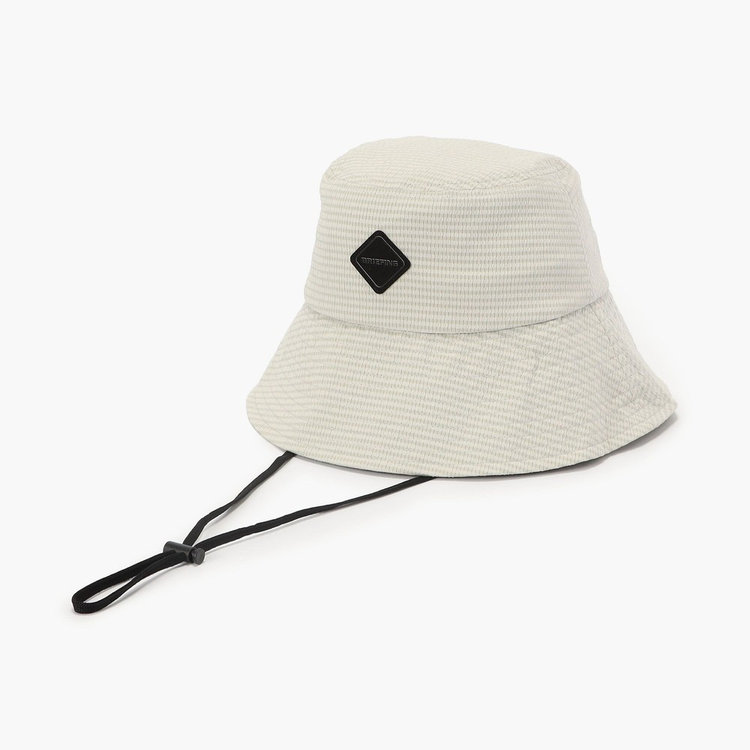 WOMEN'S SEERSUCKER CORD STRAP WIDE HAT（ウイメンズシアサッカー