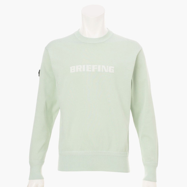ブリーフィング　クルーネックセーター　グリーン BRIEFING GOLF（ブリーフィングゴルフ） ブリーフィング ゴルフ クルー