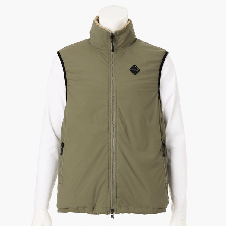 先行予約】HOL MEN'S BOA QUILTED REVERSIBLE VEST（HOL メンズ ボア