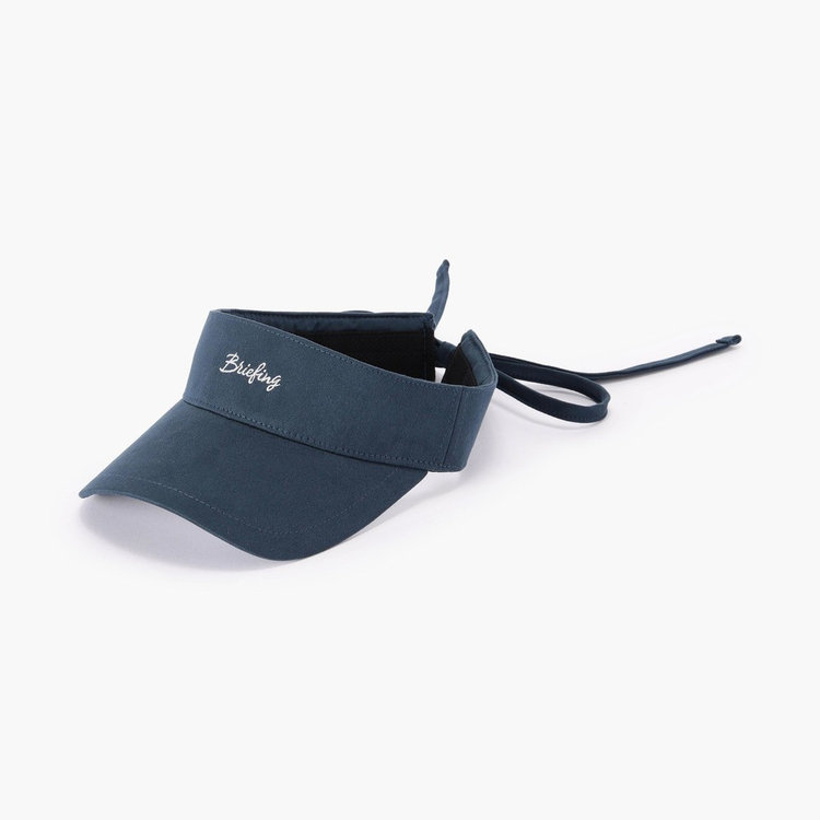【新品・タグ付き】今期新作 BRIEFING レディース サンバイザー リボン黒 WOMEN'S SUEDE SMALL LOGO RIBBON VISOR（ウィメンズスエードスモール