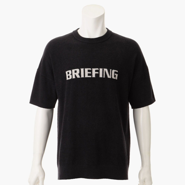ブリーフィング BRIEFING 美品 Tシャツ ロゴ パッチ ストレッチ ハイネック 半袖 XS 黒 ブラック 0707 レディース BRIEFING tシャツ 「BRIEFING GOLF／ブリーフィングゴルフ