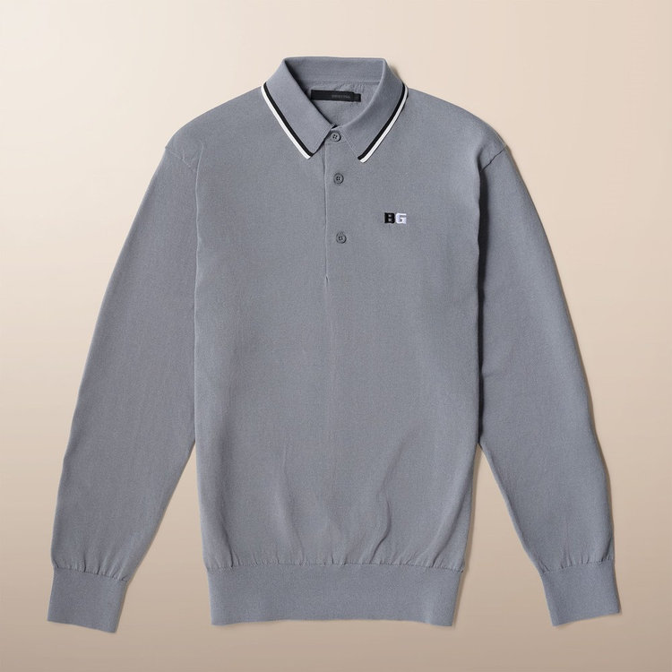 【最終価格】ブリーフィング　トリコロールクルーネックニット CL MEN'S TRICOLOR LS KNIT POLO（CL メンズトリコロールロング