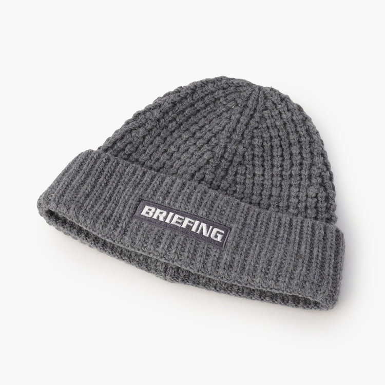 WR WOOL KNIT PATCH LOGO BEANIE（ウォーターR ウールニットパッチロゴビーニー）（BRG243MA7）|商品詳細| BRIEFING OFFICIAL SITE ｜ ブリーフィング公式サイト