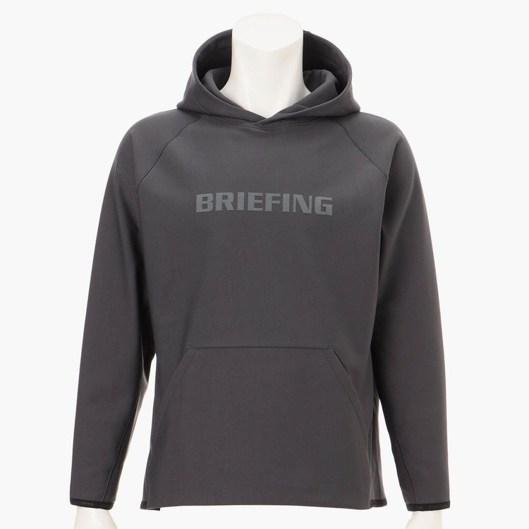 新品　BRIEFING MEN’S LOGO HOODIE チャコールM MEN'S LOGO HOODIE（メンズロゴフーディ（プルオーバー・長袖
