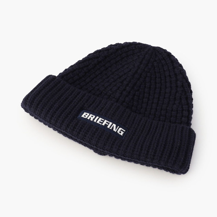 WR WOOL KNIT PATCH LOGO BEANIE（ウォーターR ウールニットパッチロゴビーニー）（BRG243MA7）|商品詳細| BRIEFING OFFICIAL SITE ｜ ブリーフィング公式サイト