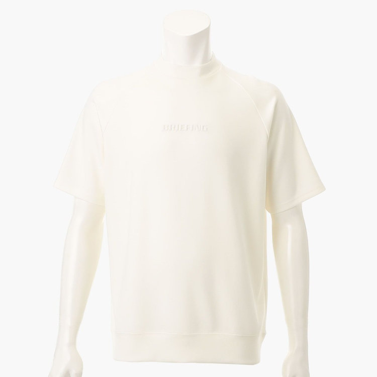新作　BRIEFING MINI 3D LOGO HIGHNECK ホワイトM MEN'S MINI 3D LOGO HIGHNECK （リラックスフィット）（メンズ
