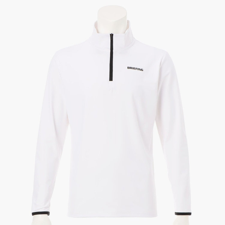 ブリーフィング ハーフジップ シャツ L MEN'S PUNCHING MESH HALFZIP LS SHIRT(メンズパンチング