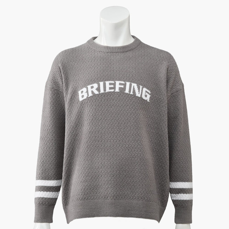 【最終値下げ】BRIEFING 総柄ニット　L LW CABLE KNIT CREWNECK（LWケーブルニットクルーネック）（BRG263F12