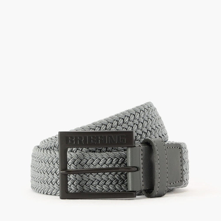 BRIEFING SQUARE BUCKLE MESH BELTグレー MEN'S SQUARE BUCKLE MESH BELT（メンズスクウェアバックルメッシュ