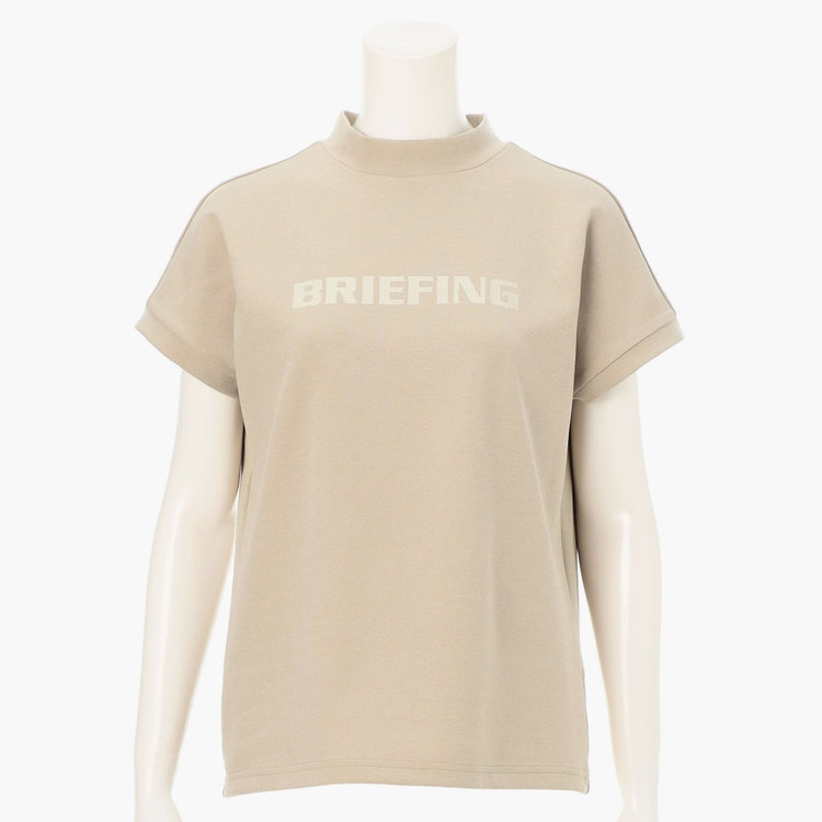 新品　BRIEFING 正規品　NECK LOGO HIGHNECK ベージュ WOMEN'S BACK BG LOGO HIGHNECK（リラックスフィット）（ウィメンズ