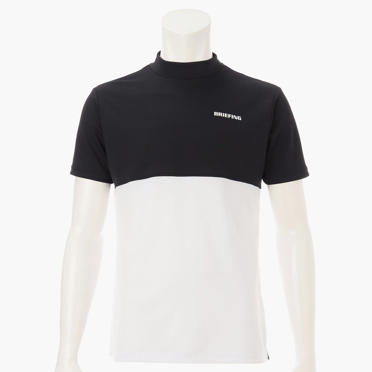 ブリーフィング最新MENSバイカラー背面BIGLOGOハイネックシャツ新品 M ブリーフィングMENSバイカラー背面BIGLOGOハイネックシャツ