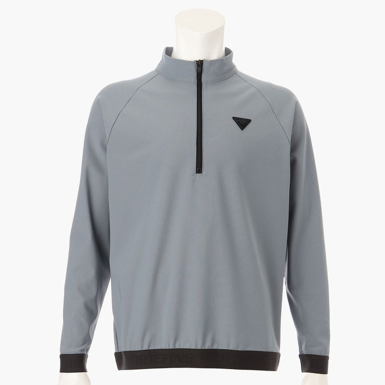 BRIEFING グレー ハーフジップ セーター M LA MEN'S LOGO RIB LS HALFZIP(リラックスフィット)(LA